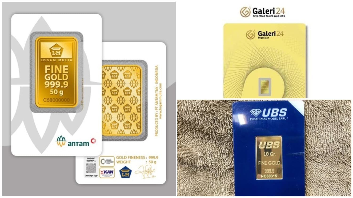 Update Harga Emas Jumat: UBS dan Galeri24 Alami Penurunan Harga per Gram