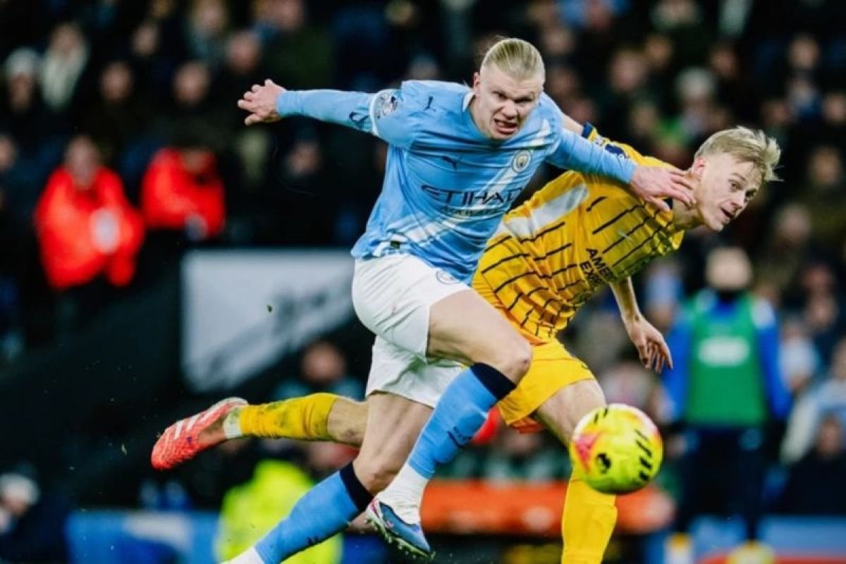 Manchester City Ditahan Imbang Brighton 1-1 di Etihad Stadium