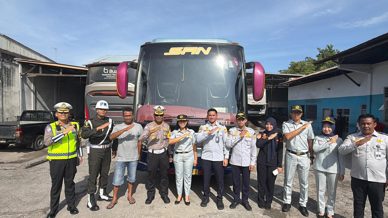 Jelang Operasi Ketupat 2026, Jasa Raharja Bengkulu Bersama Stakeholder Lakukan Pemeriksaan Kesiapan Angkutan Umum di Pool PO SAN