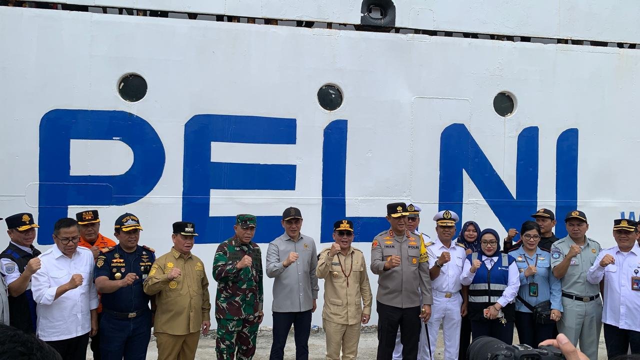 Jasa Raharja Kalteng Hadiri Pengecekan dan Pelepasan Penumpang Arus Mudik KM Lawit di Pelabuhan Sampit