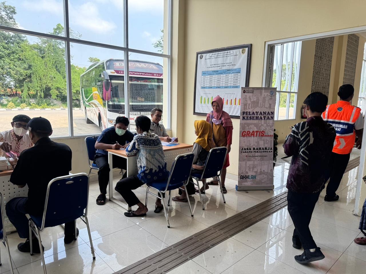 Jasa Raharja Pekalongan Gelar Pengobatan Gratis di Terminal Tipe A Tegal Guna Kawal Keselamatan Mudik 2026