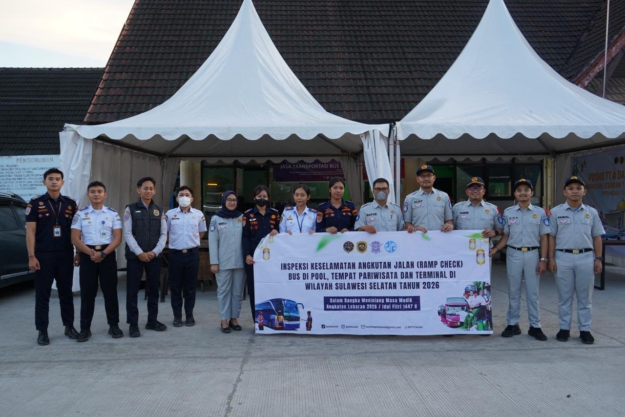 Pastikan Keselamatan Mudik, Jasa Raharja Sulsel dan BPTD Gelar Rampcheck di Terminal Daya
