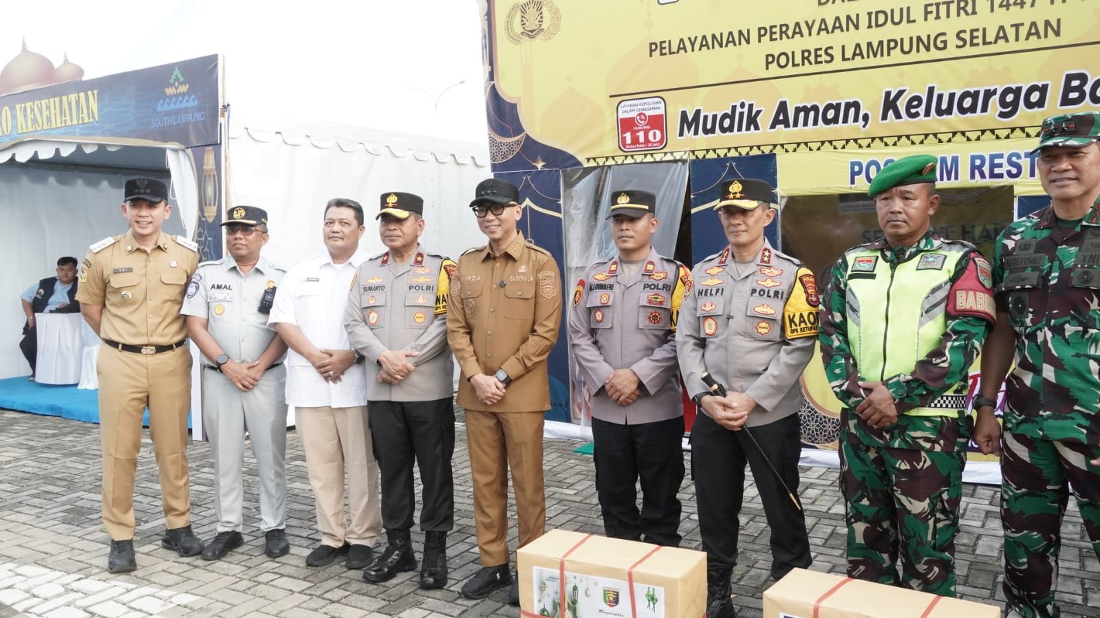 Pastikan Kesiapan Arus Mudik, Jasa Raharja Wilayah Lampung Ikuti Peninjauan Pos Pam di Bakauheni