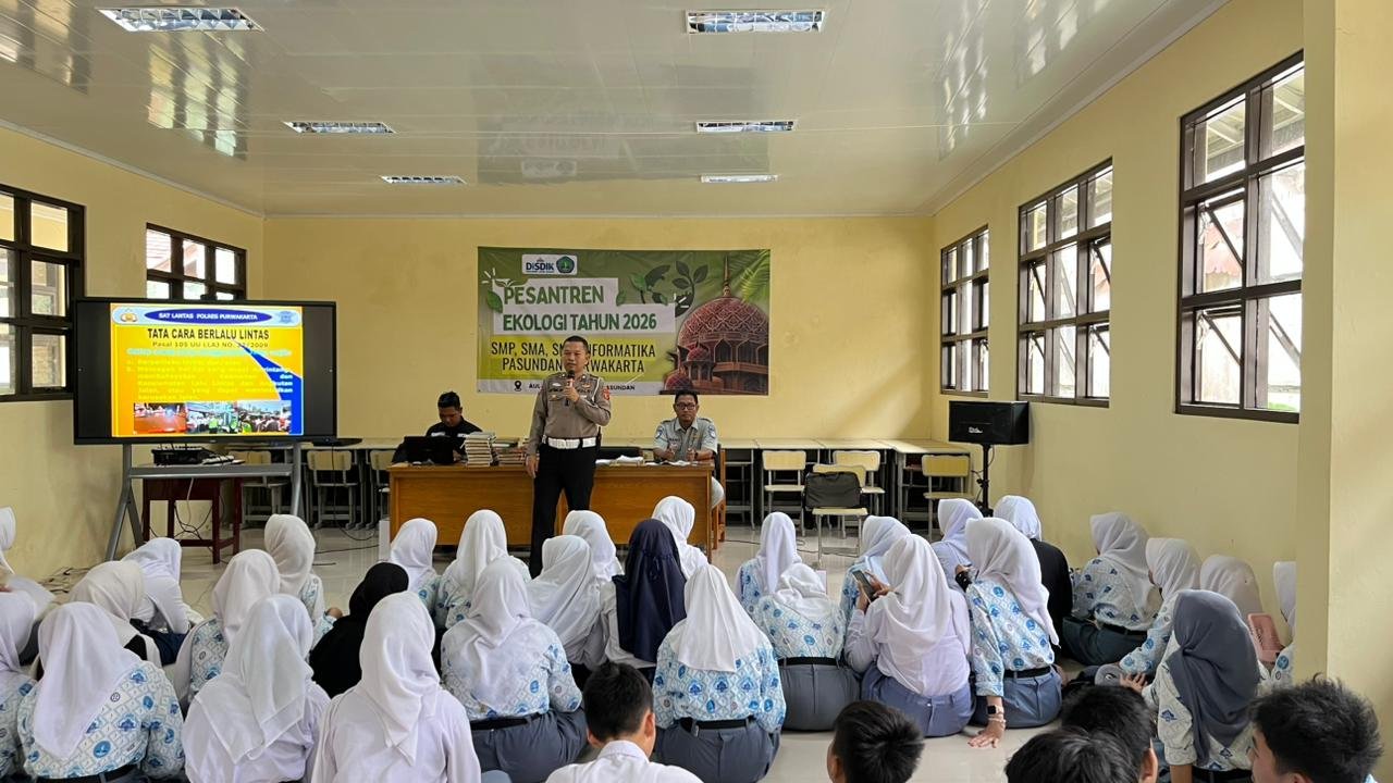 Jasa Raharja Cabang Purwakarta dan Polres Purwakarta Gelar PPKL di SMK Informatika Pasundan: Keselamatan Jalan Adalah Tanggung Jawab Bersama