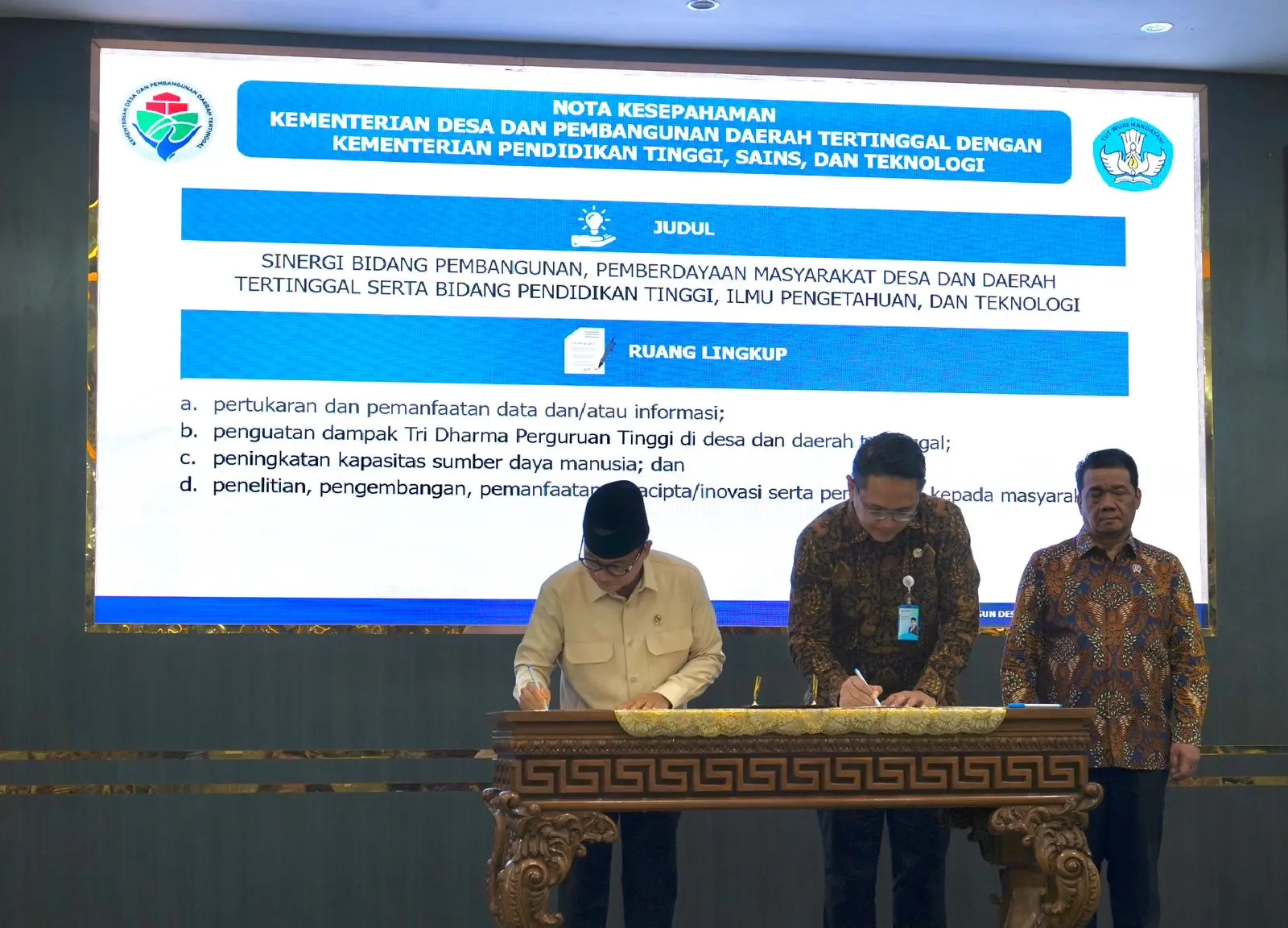 Kolaborasi Dua Kementerian Dorong Desa Berbasis Sains dan Inovasi