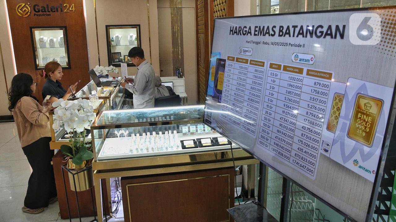 Update Harga Emas Pegadaian: UBS, Antam, dan Galeri24 Alami Penurunan