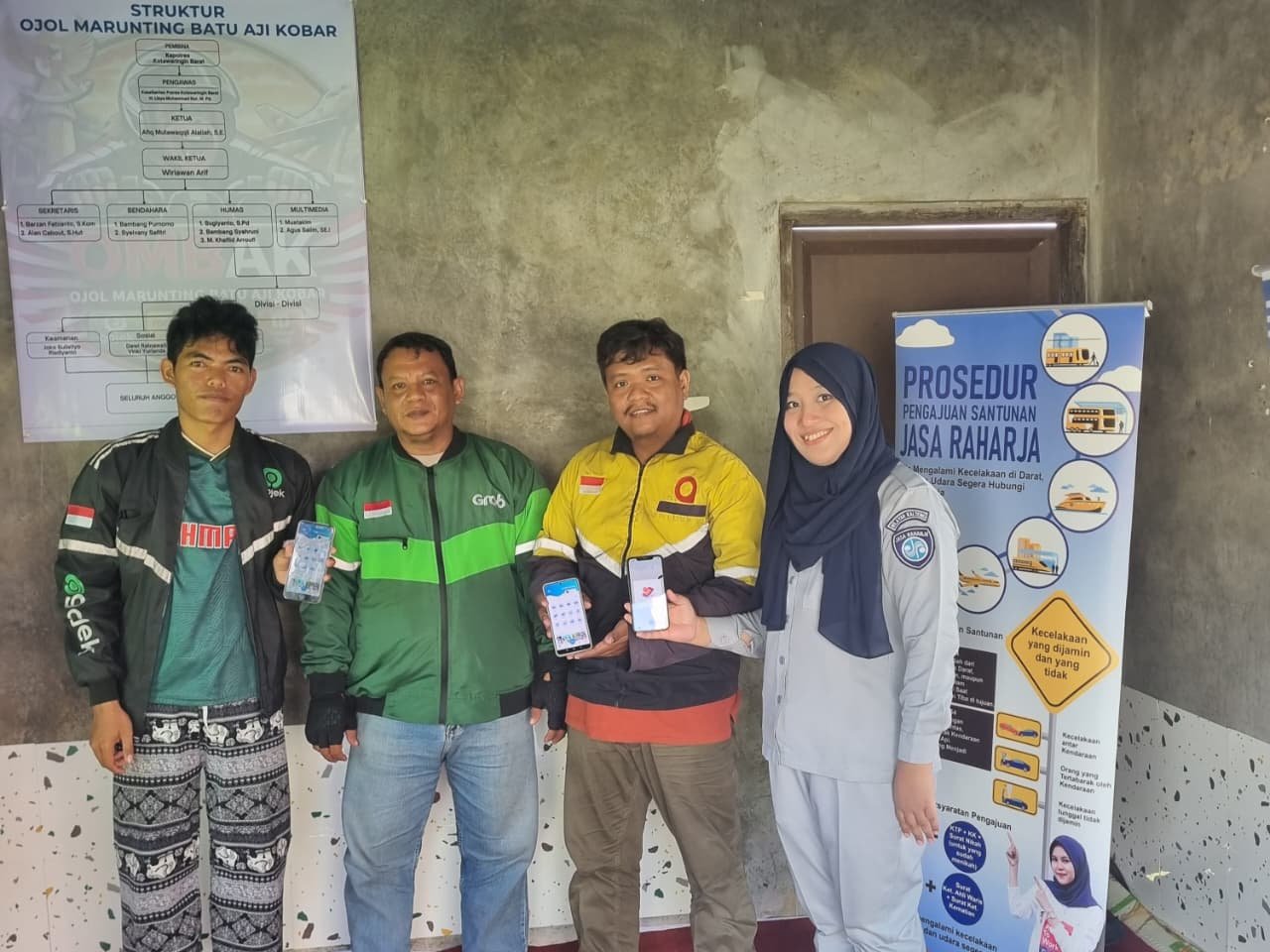 Permudah Pelaporan Kecelakaan, Jasa Raharja Kalteng Sosialisasikan Fitur Lapor Laka JRKu kepada Komunitas Ojek Online Kobar