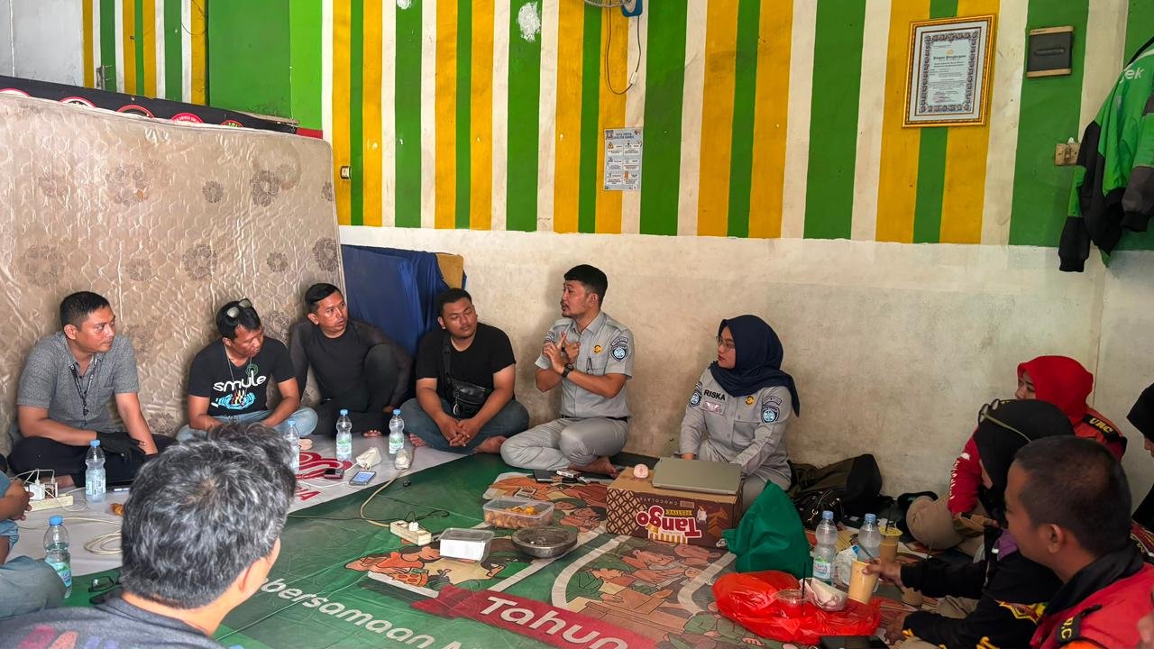 Jasa Raharja Banten Turun Langsung ke Komunitas, Pastikan Pengemudi Online Cilegon Terlindungi dan Teredukasi