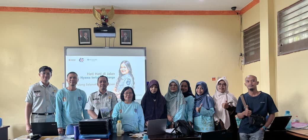 Kolaborasi Jasa Raharja dan Guru SDN 008 Bontang Dukung Budaya Keselamatan Berlalu Lintas
