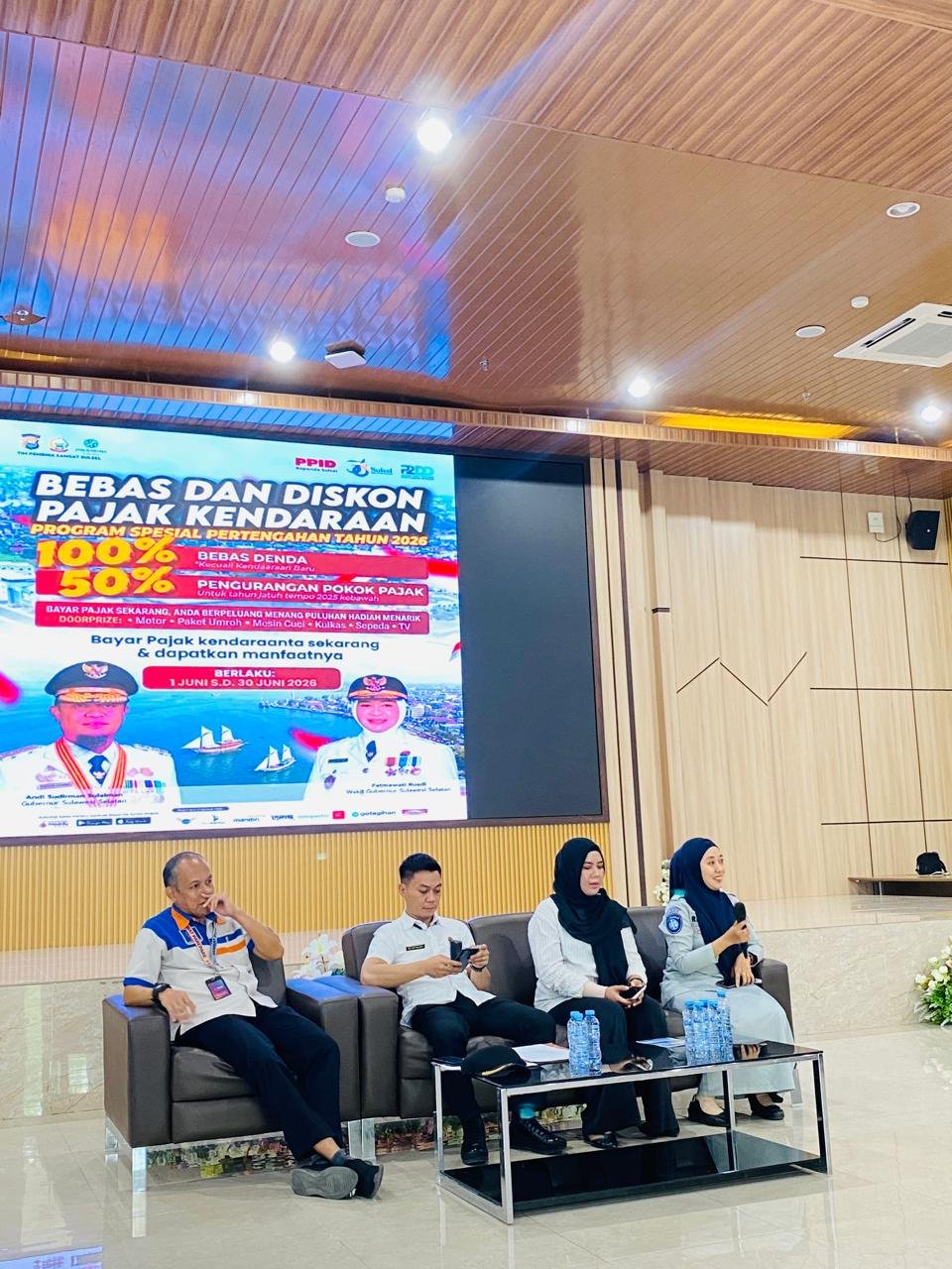 PJ Jasa Raharja Samsat Parepare Bersama Instansi Terkait Sosialisasikan Program Pembebasan Denda dan Diskon Pajak Kendaraan Bermotor di IAIN Parepare