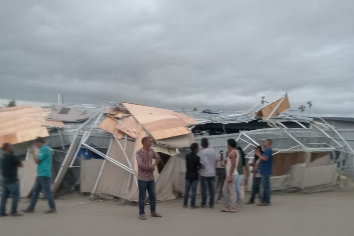 35 Hunian Sementara di Aceh Utara Rusak Diterjang Hujan Lebat dan Angin Kencang