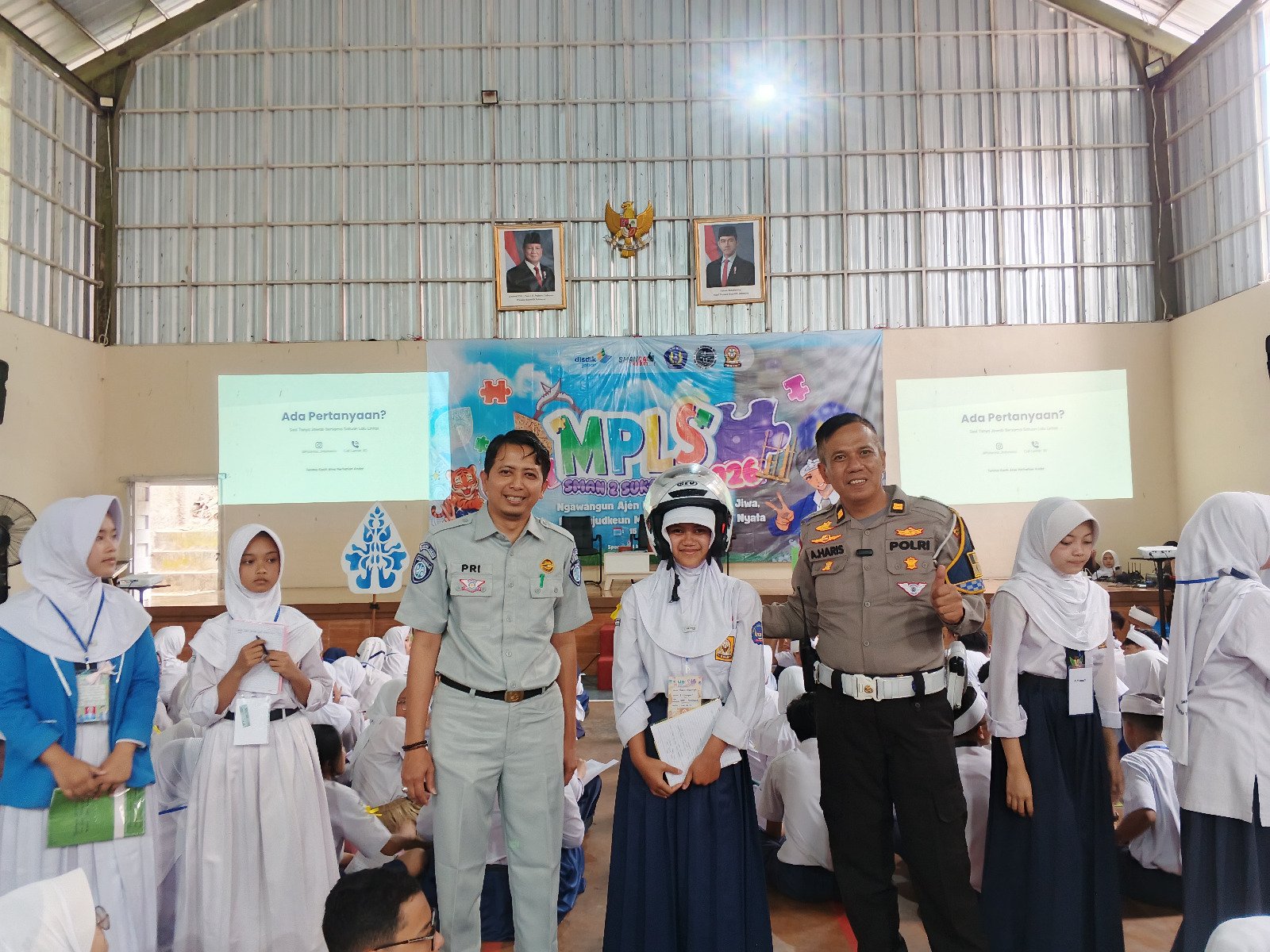 Jasa Raharja Cabang Sukabumi Bersama Satlantas Polres Kota Sukabumi Gelar Program Pengajar Peduli Keselamatan Lalu Lintas (PPKL) di Sekolah Maung SMA N 2 Kota Sukabumi
