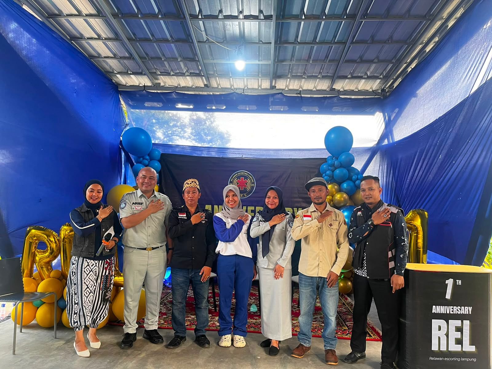 Jasa Raharja Lampung Edukasi Komunitas Ojek Online pada Anniversary Ke-1 Relawan Escorting Lampung