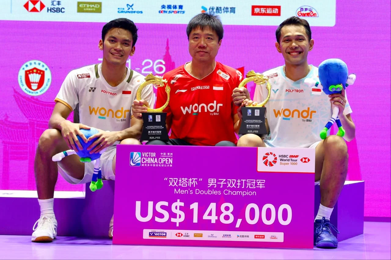 Hasil Final China Open 2026: Fajar/Fikri Juara Back-to-Back, Indonesia Raih Gelar Super 1000