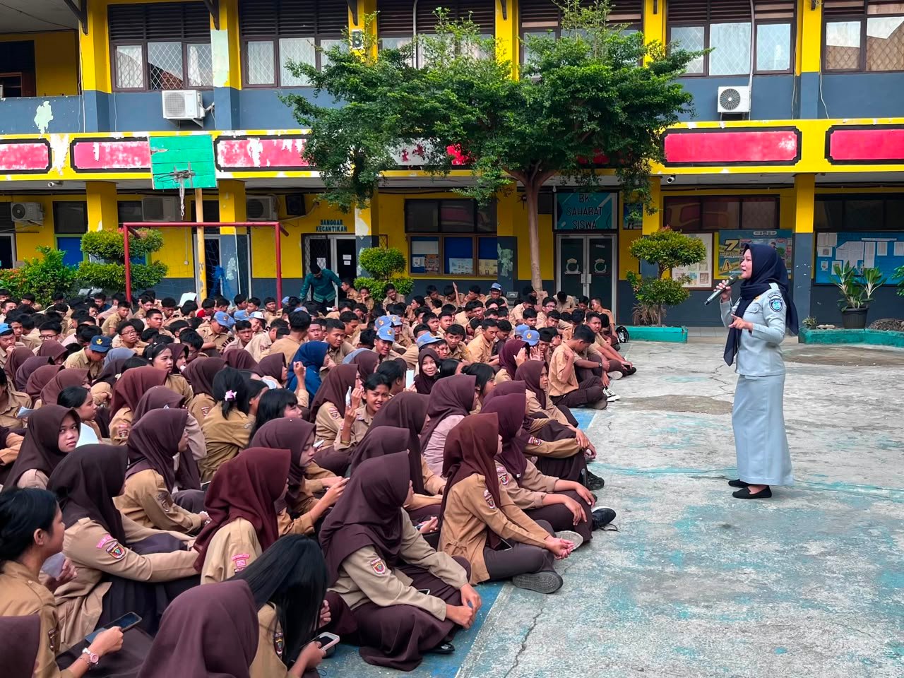 Jasa Raharja Lampung Perkuat Budaya Keselamatan melalui Safety Campaign di SMKN 3 Bandar Lampung