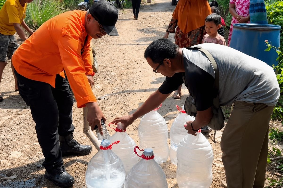 Kekeringan Melanda 15 Desa, BPBD Karawang Salurkan 828.000 Liter Air Bersih