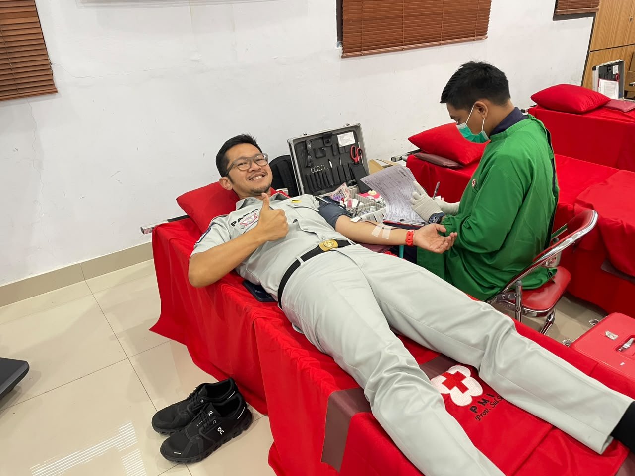 Peringati Hari Lalu Lintas Bhayangkara ke-71, Jasa Raharja Sulsel Ikuti Aksi Donor Darah Bersama Ditlantas Polda Sulsel