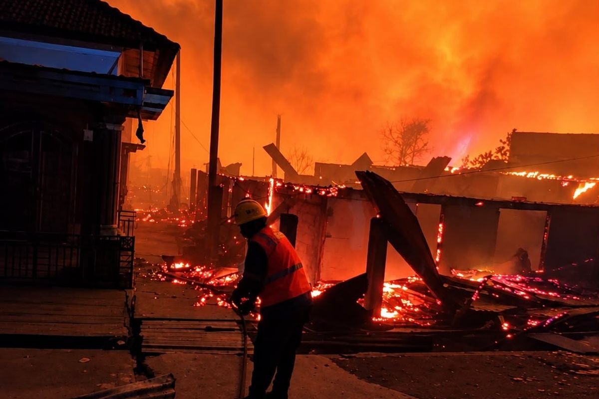Kebakaran Hebat di Bangka Belitung, 305 Rumah Hangus dan 500 Warga Mengungsi