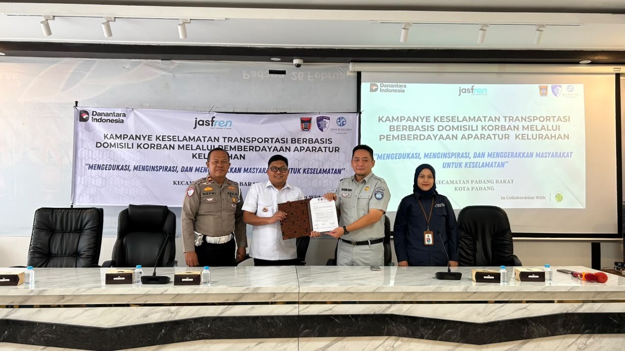 Jasa Raharja Sumbar Bersama Polresta Padang dan RS Hermina Edukasi Keselamatan Transportasi dan PPGD di Padang Barat