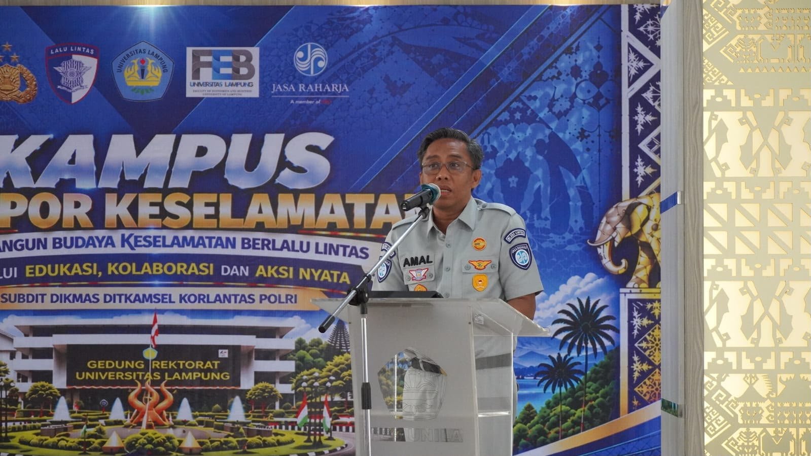 Libatkan 125 Mahasiswa Unila, Jasa Raharja Lampung Perkuat Edukasi Keselamatan Berlalu Lintas